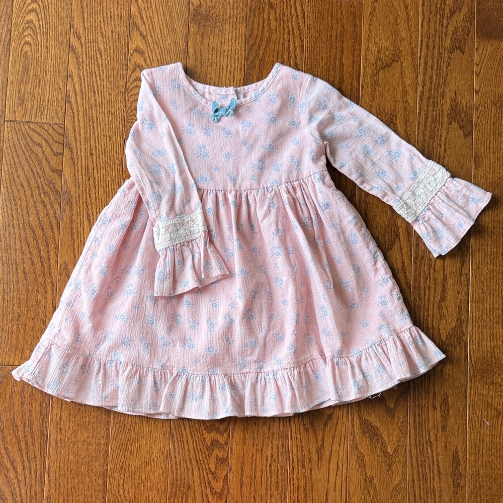 Good Lad Pink Dress with Light Blue Floral Print